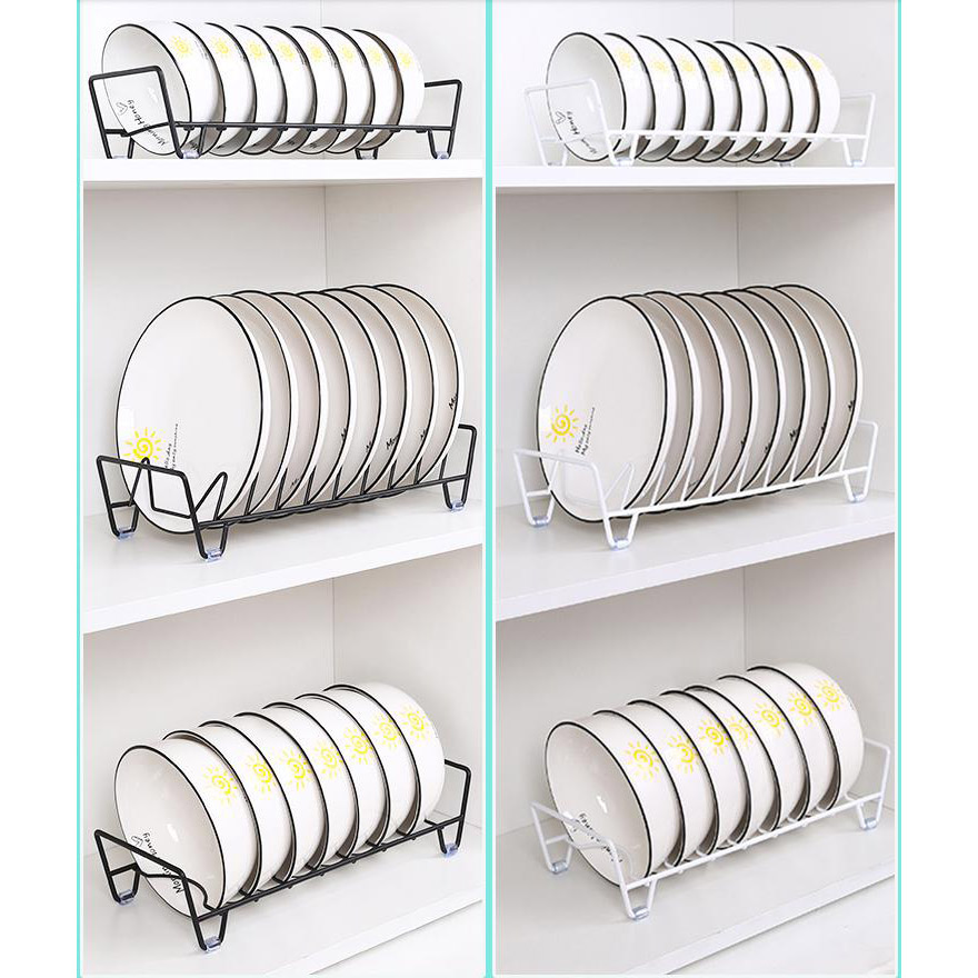 Giá đựng bát đĩa bằng kim loại sắt bền thân thiện với môi trường cho nhà bếp gia đình